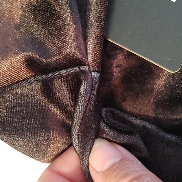 🇨🇦 NWT BRONZE TIE DYE VELVET DRESS - Picture 9 of 9